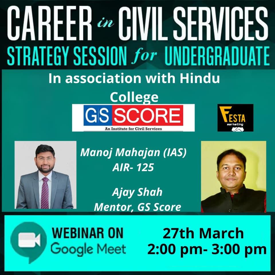 66. Webinar at Hindu College, University of Delhi