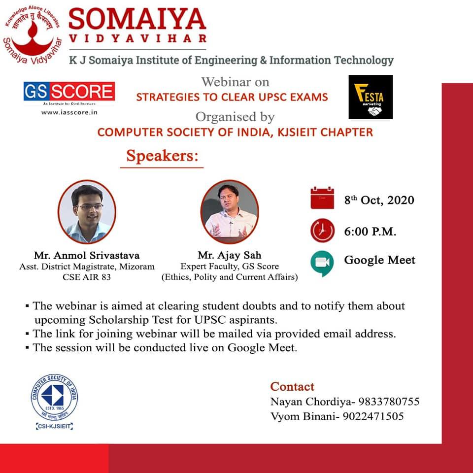 Webinar at KJSIEIT, Mumbai