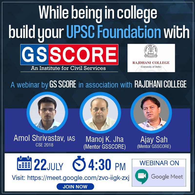 Webinar at Rajdhani College, University of Delhi